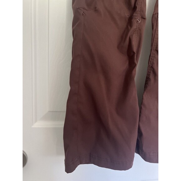 Prana Women’s Halle Pant Brown Size 6 Roll Tab Convertible Nylon - Picture 3 of 10
